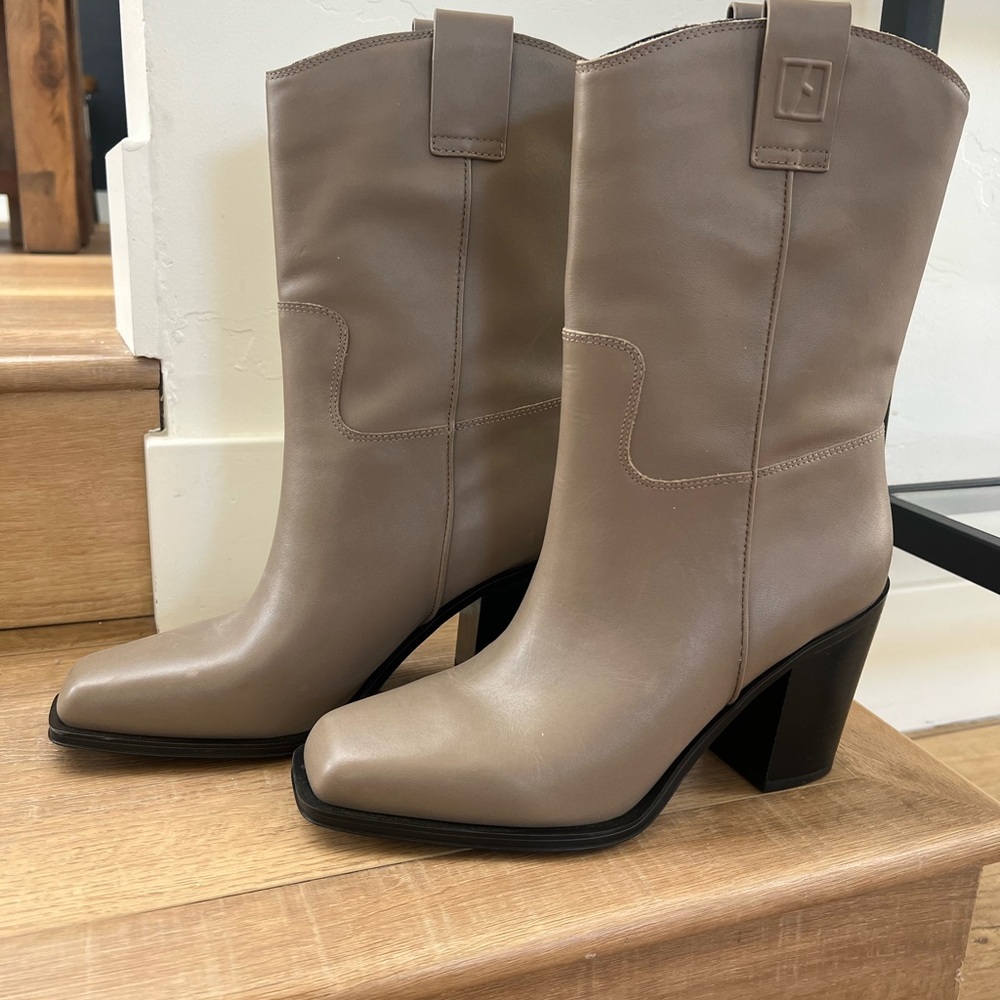 Franco Sarto leather upper boots
